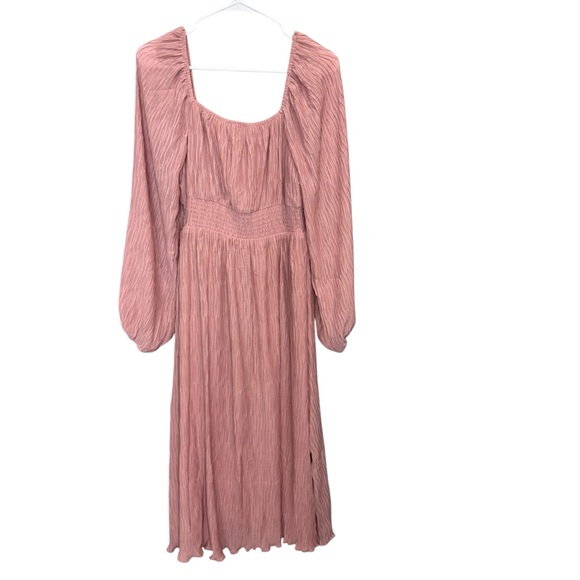 Baltic Born Dalton Pleated Midi Dress - Blush Size Medium - Picture 8 of 10